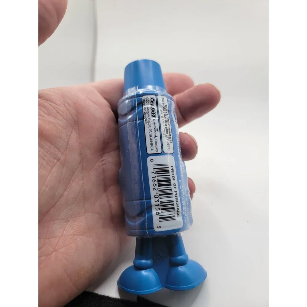 Blue Crayola Crayon Sharpener Stand Up Plastic Figure With Feet Hallmark School